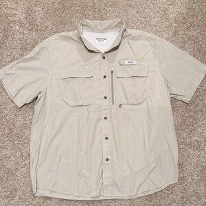 Gander Mountain Men's Tan Checkered Button-Down Shirt
